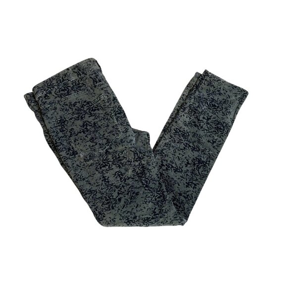 Pilcro & the Letterpress Anthropologie Green Black Floral Corduroy Jeans Size 30 - Picture 2 of 12